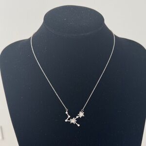 Silver Star Constellation Necklace for Virgo